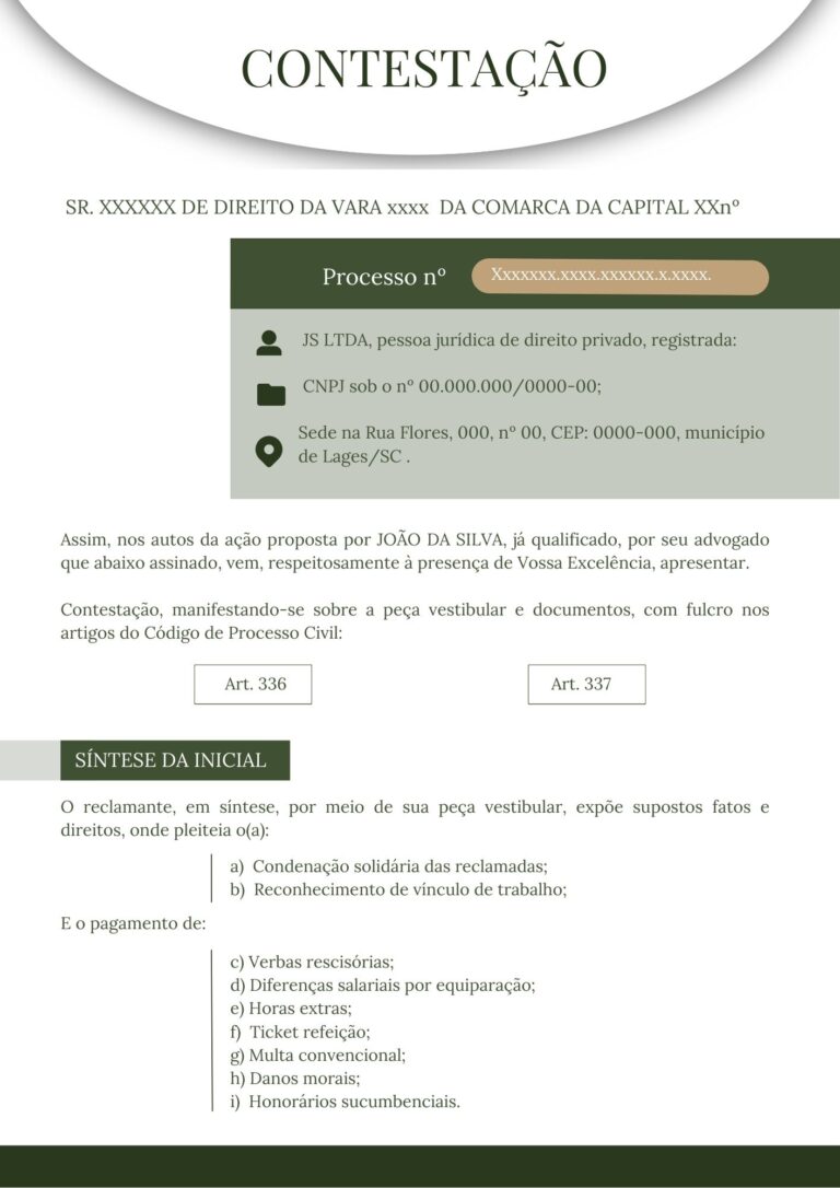 Cópia de Contestação - Pack do Advogado